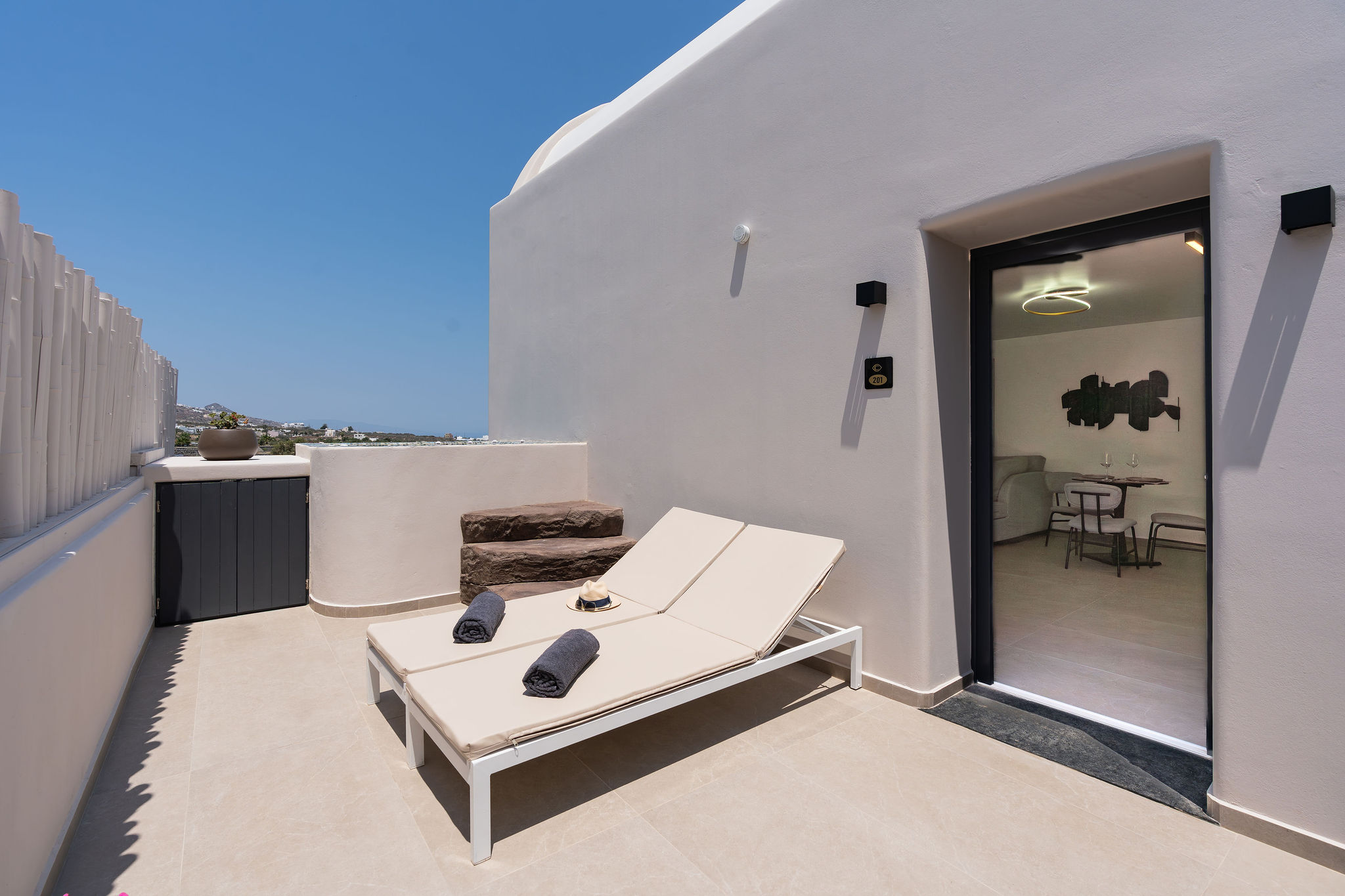 Suite 201 – Maisonette Family Suite with 3 Balconies & Horizon View