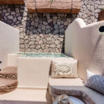 Suite 104 private terrace and outdoor hot tub at The Cosmopolitan Karterados Urban Suites